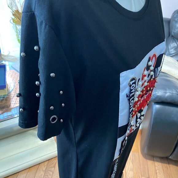 Fashion Nova kiss love tunic dress with tulle black - Picture 11 of 15